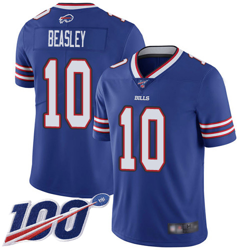 Men Buffalo Bills 10 Cole Beasley Royal Blue Team Color Vapor Untouchable Limited Player 100th Season NFL Jersey